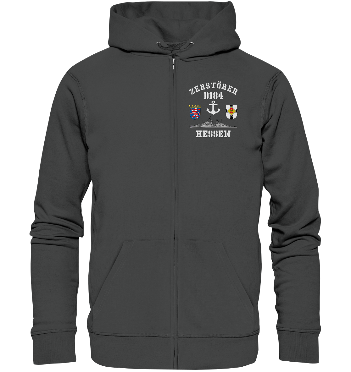 Zerstörer D184 HESSEN Anker - Organic Kapuzenjacke