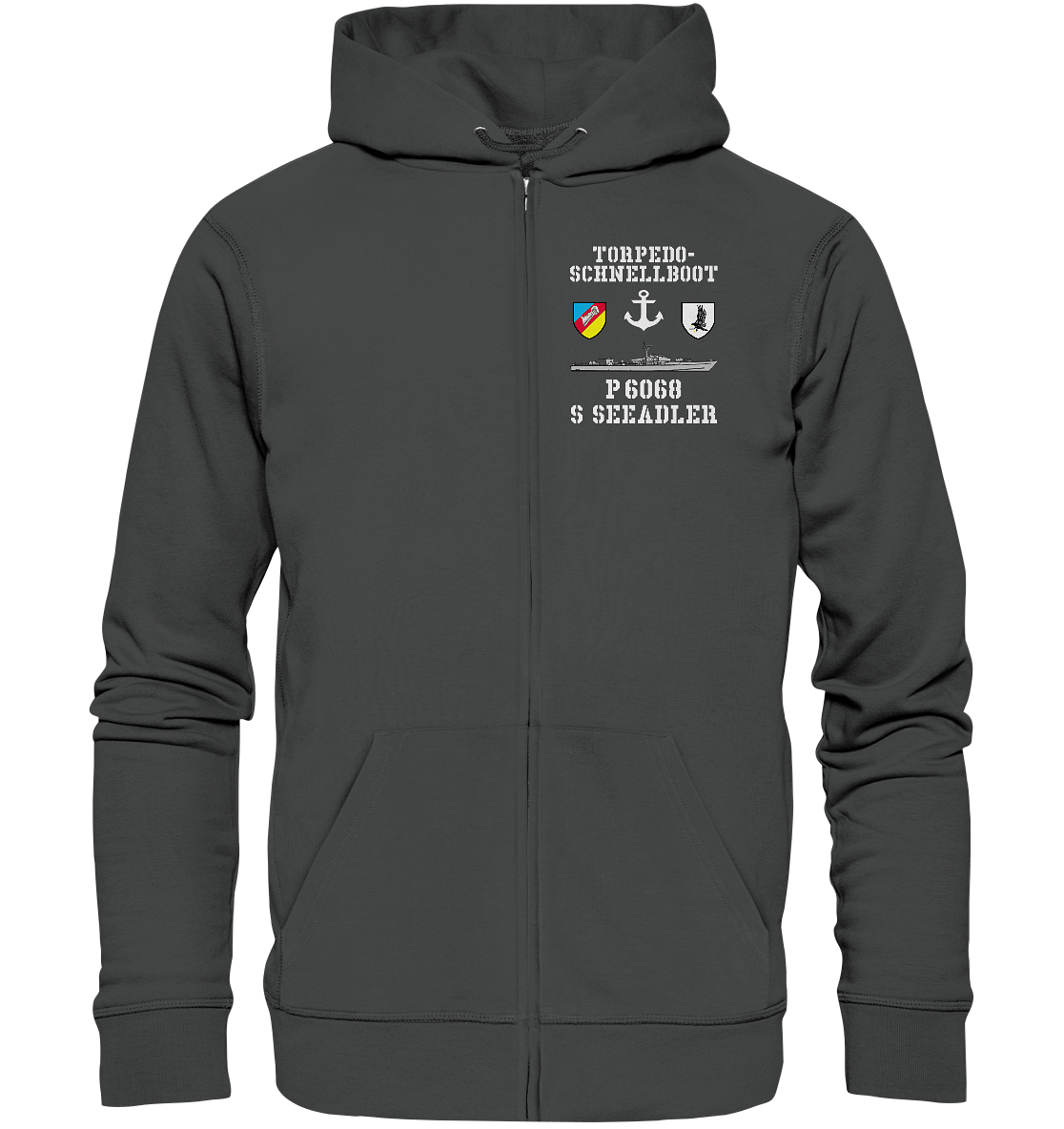 Torpedo-Schnellboot P6068 SEEADLER Anker - Organic Kapuzenjacke