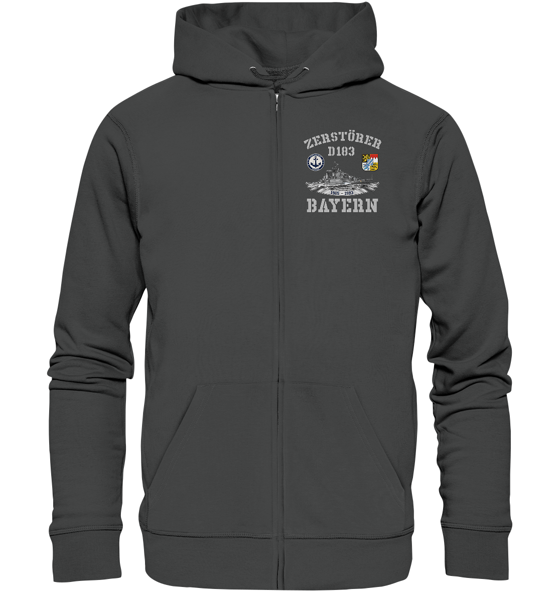 Zerstörer D183 BAYERN Bundesmarine Veteran - Organic Kapuzenjacke
