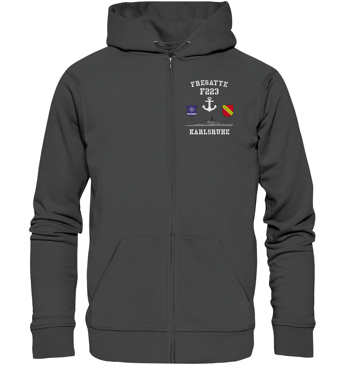 Fregatte F223 KARLSRUHE Anker - Organic Kapuzenjacke