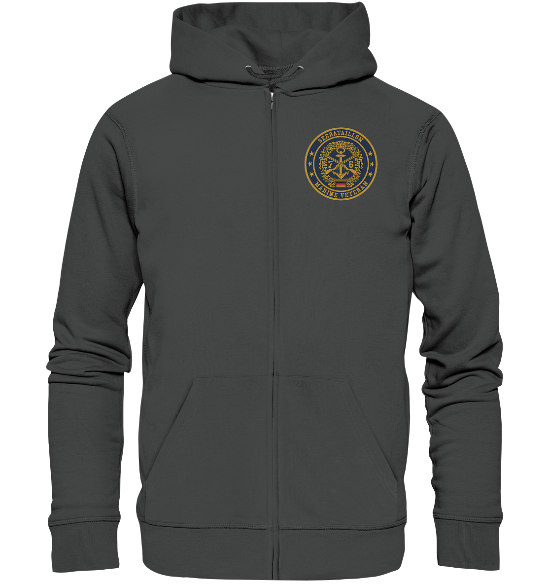SEEBATAILLON 76er Marine Veteran Brustlogo - Organic Zipper
