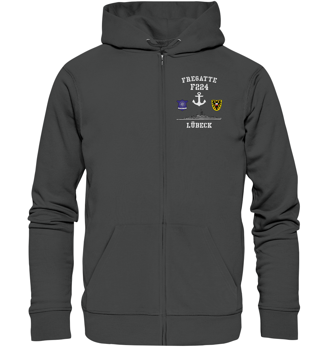 Fregatte F224 LÜBECK Anker - Organic Kapuzenjacke