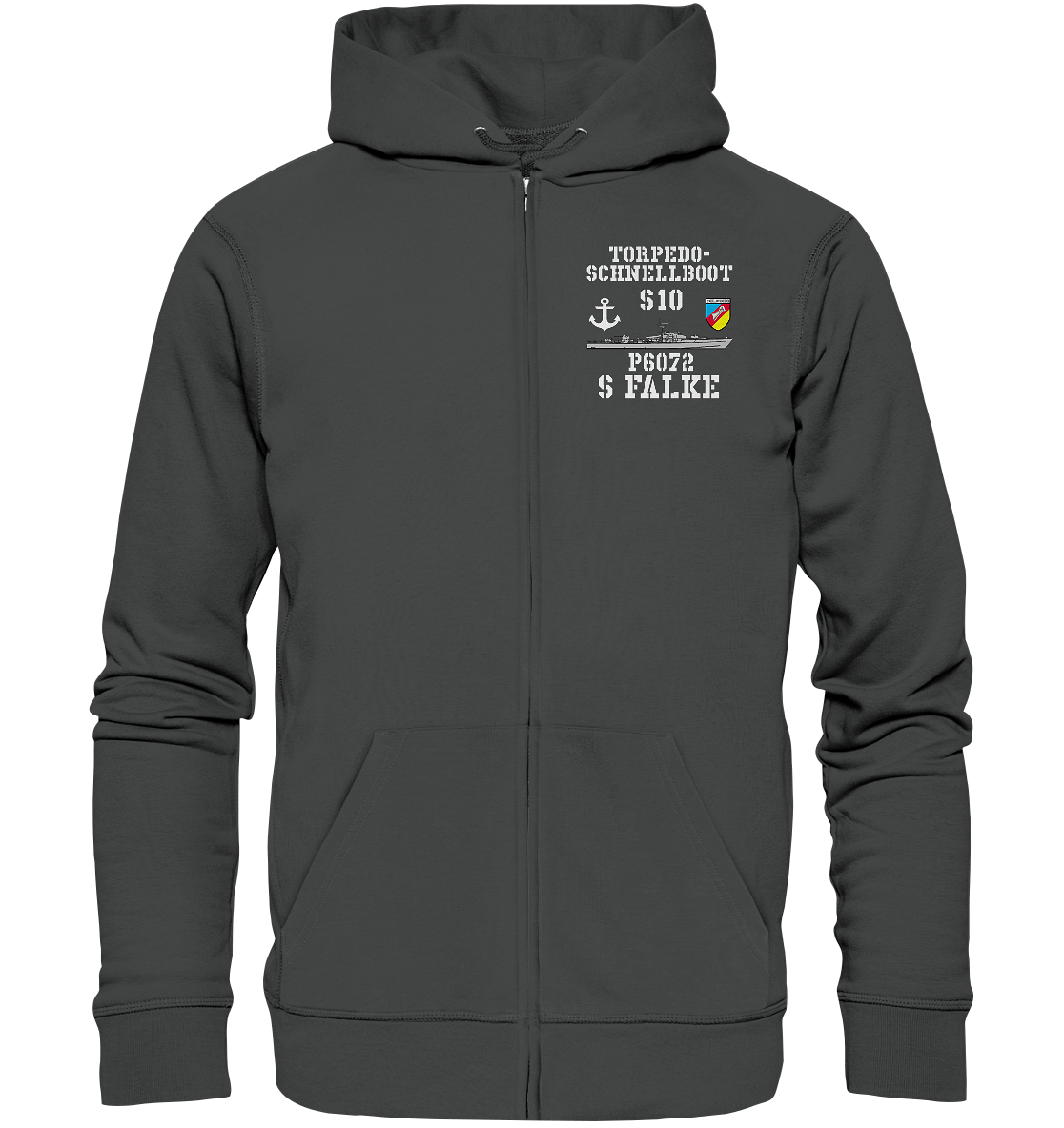 Torpedo-Schnellboot S10 P6072 FALKE Anker - Organic Kapuzenjacke