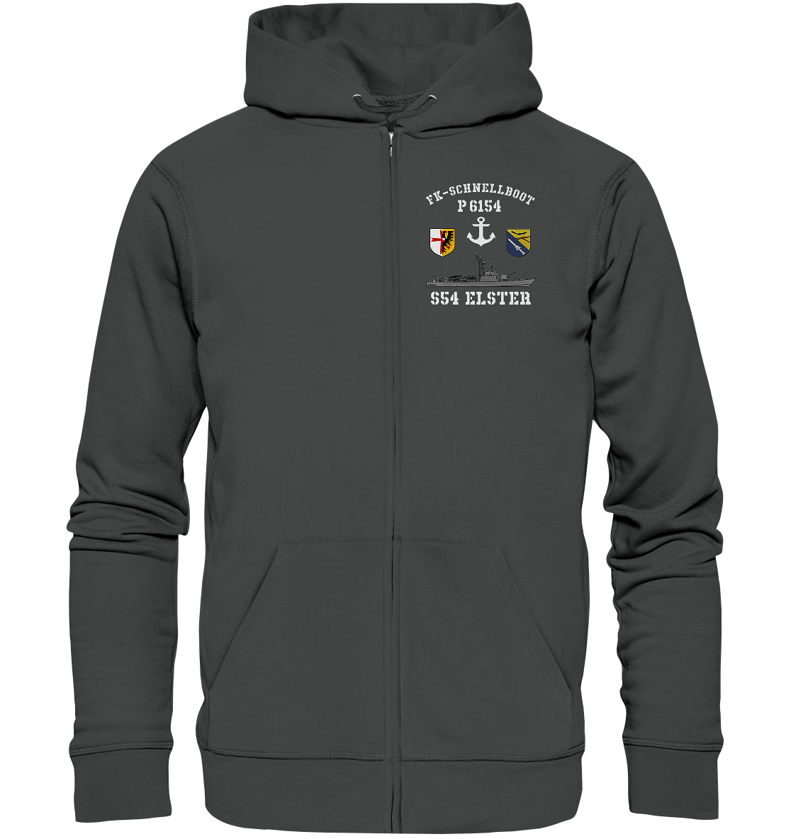 FK-Schnellboot P6154 ELSTER Anker - Organic Kapuzenjacke