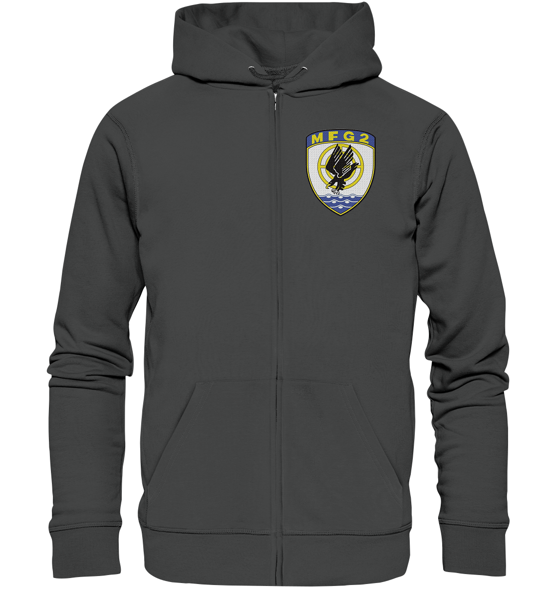 Marinefliegergeschwader 2 Brustwappen - Organic Kapuzenjacke