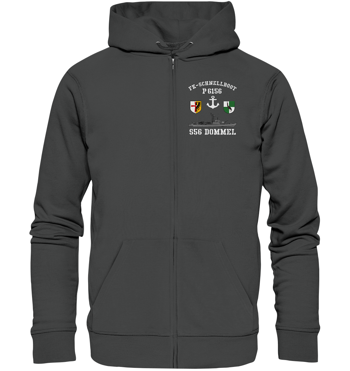 FK-Schnellboot P6156 DOMMEL Anker - Organic Kapuzenjacke