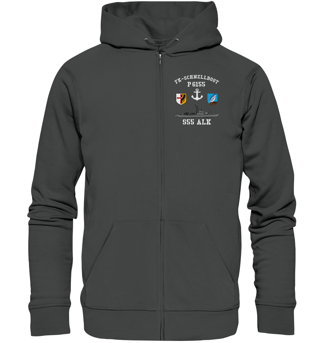 FK-Schnellboot P6155 ALK Anker - Organic Kapuzenjacke