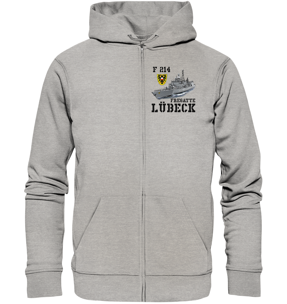 F214 Fregatte LÜBECK - Organic Kapuzenjacke