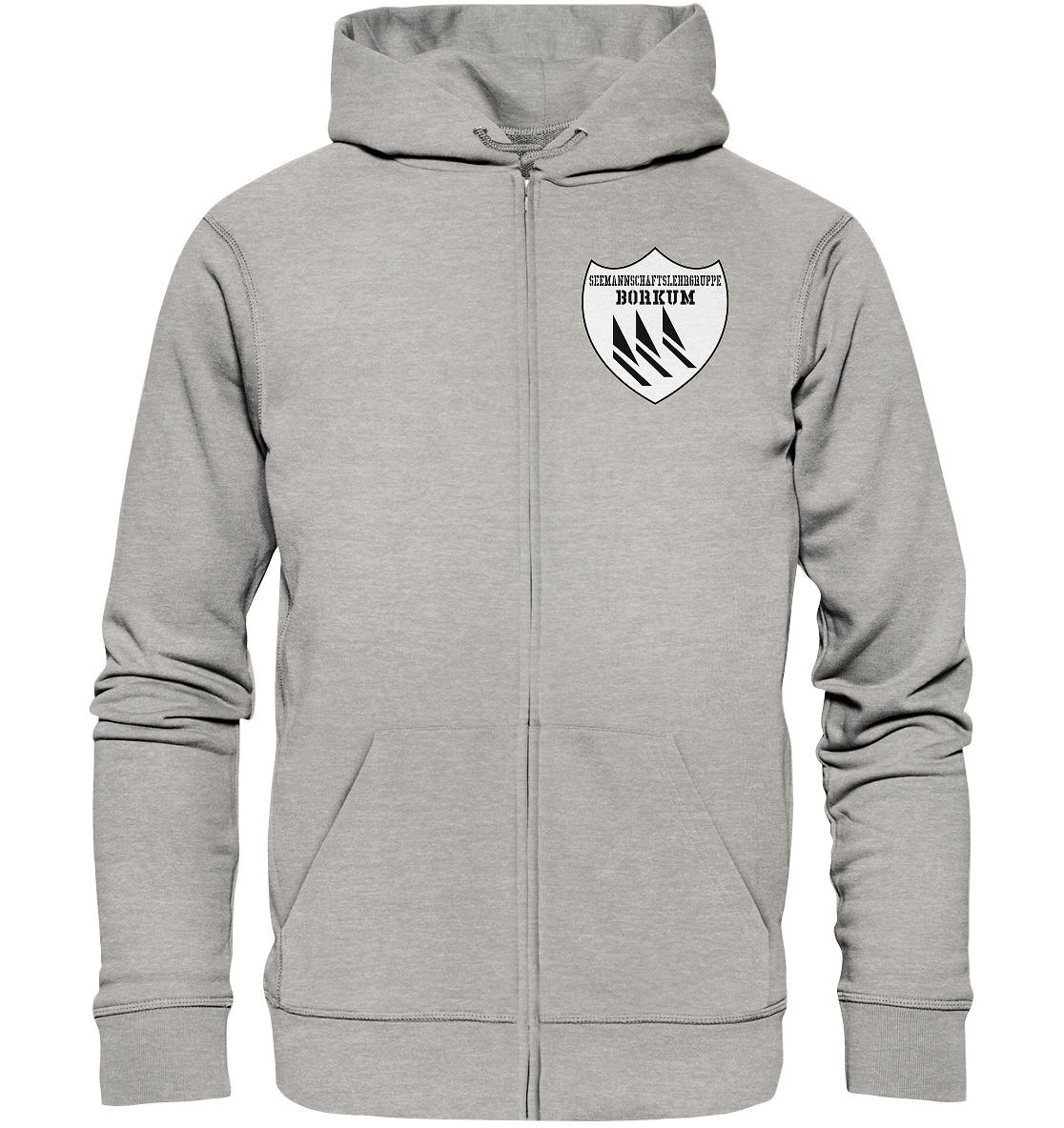 Seemannschaftslehrgruppe BORKUM Brustwappen - Organic Kapuzenjacke