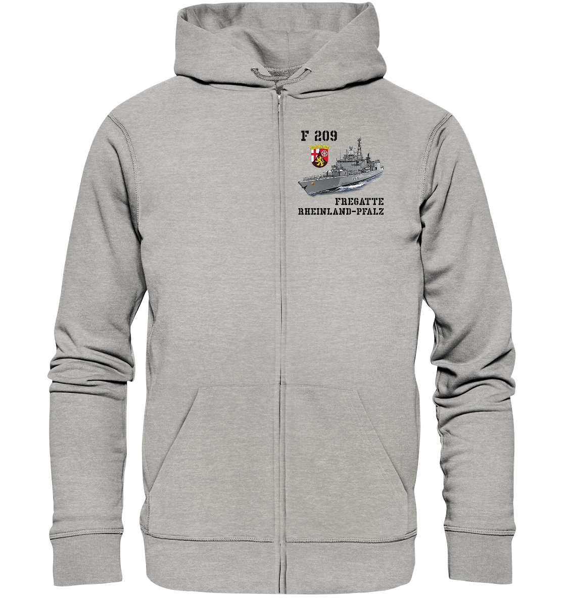 F209 Fregatte RHEINLAND-PFALZ - Organic Kapuzenjacke