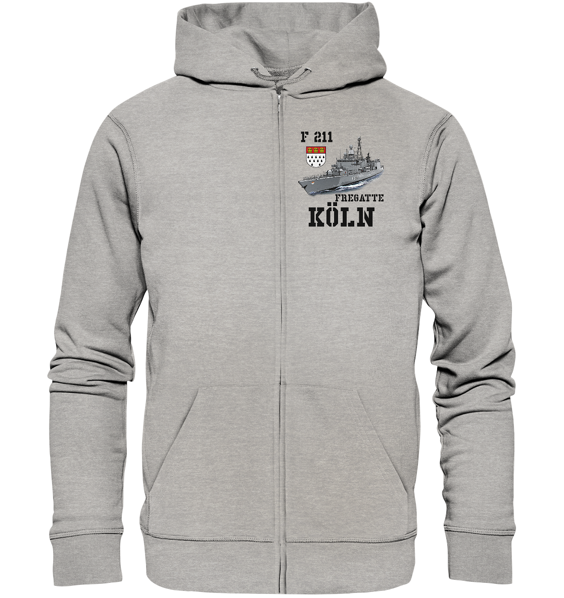 F211 Fregatte KÖLN - Organic Kapuzenjacke