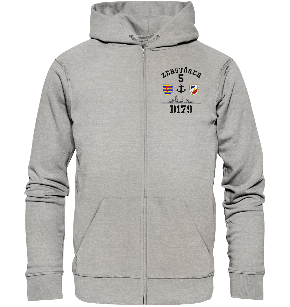 D179 ZERSTÖRER 5 Anker - Organic Kapuzenjacke