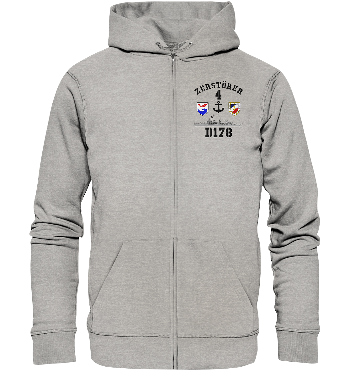 D178 ZERSTÖRER 4 Anker - Organic Kapuzenjacke