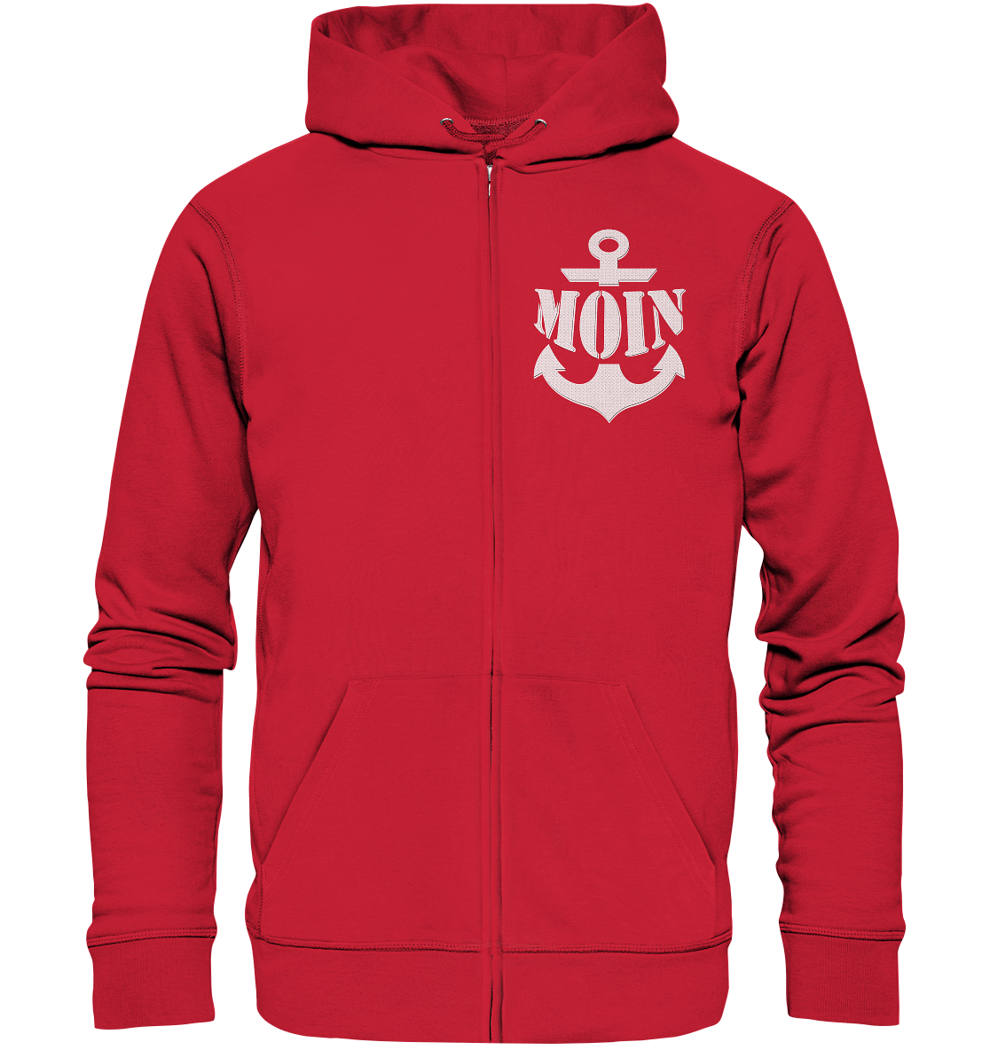 MOIN Anker weiß - Organic Kapuzenjacke