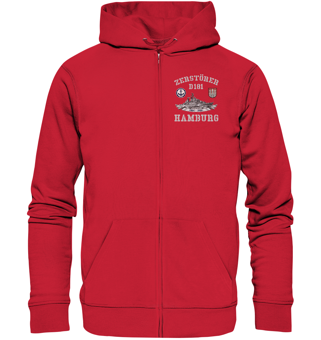 Zerstörer D181 HAMBURG Bundesmarine Veteran - Organic Kapuzenjacke
