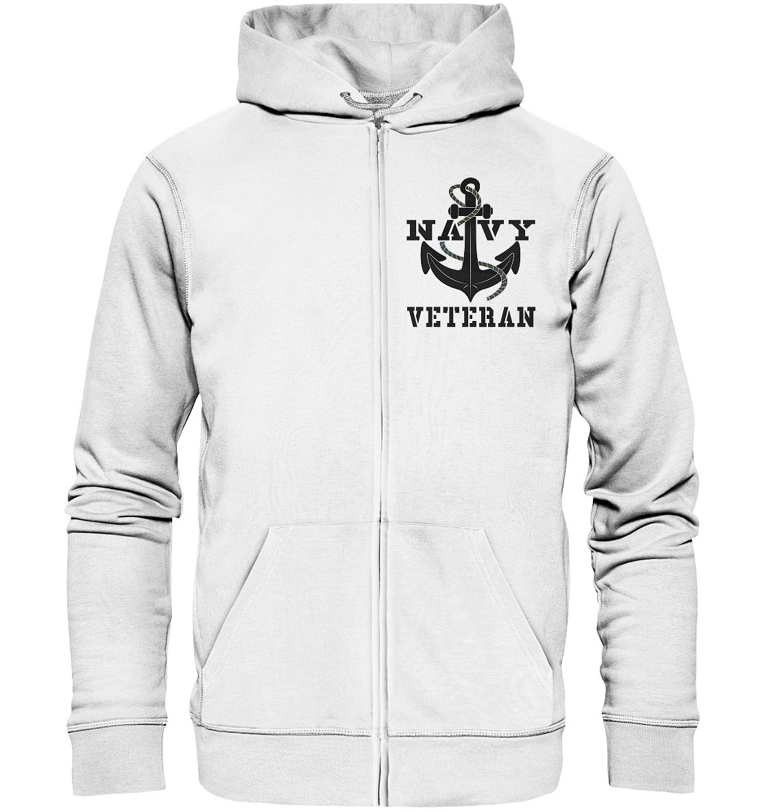 Navy Veteran Anker - Organic Kapuzenjacke