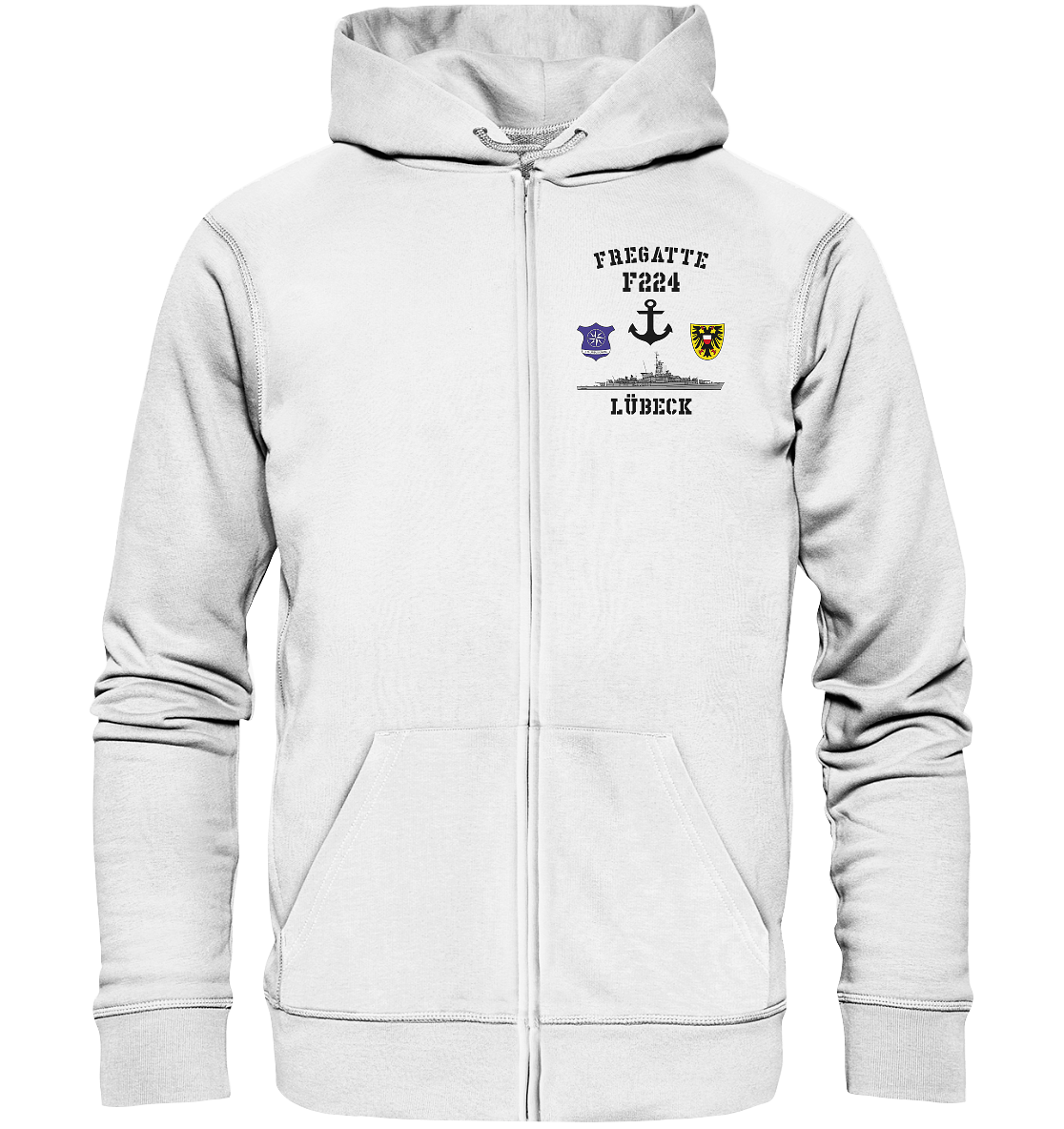 Fregatte F224 LÜBECK Anker - Organic Kapuzenjacke