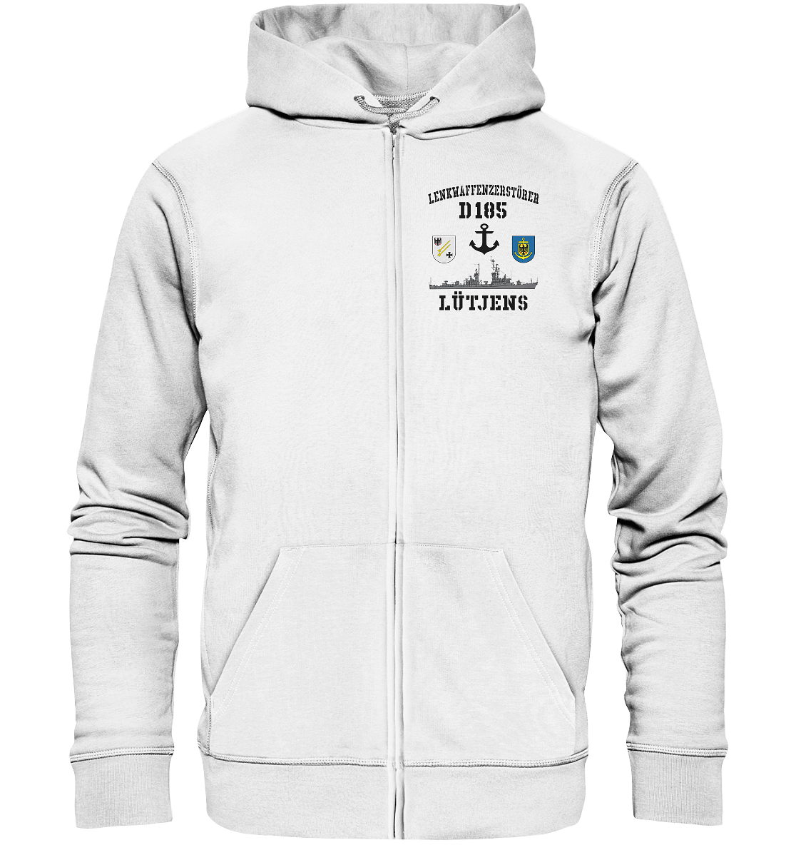 Lenkwaffenzerstörer D185 LÜTJENS Anker - Organic Kapuzenjacke