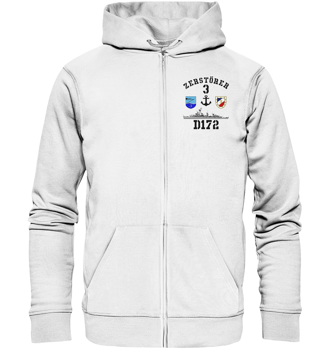 D172 ZERSTÖRER 3 Anker - Organic Kapuzenjacke