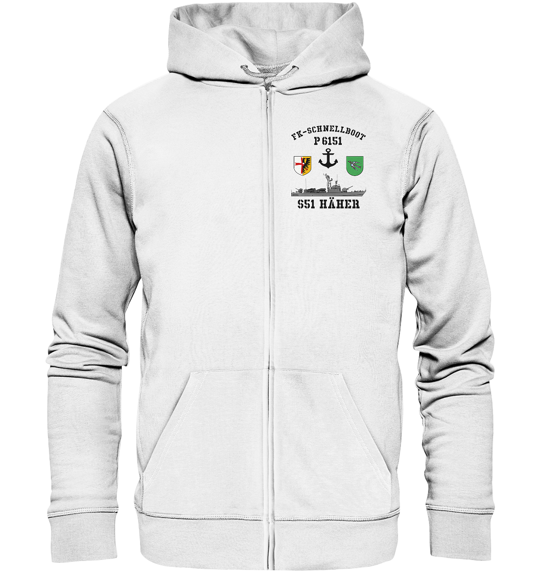 FK-Schnellboot P6151 HÄHER Anker - Organic Kapuzenjacke