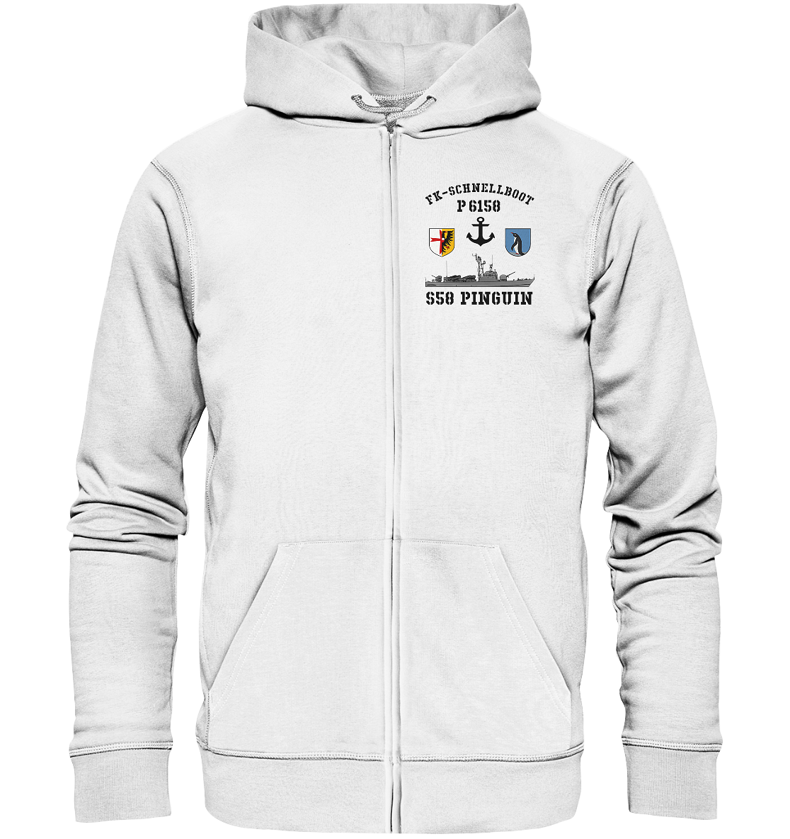 FK-Schnellboot P6158 PINGUIN Anker - Organic Kapuzenjacke