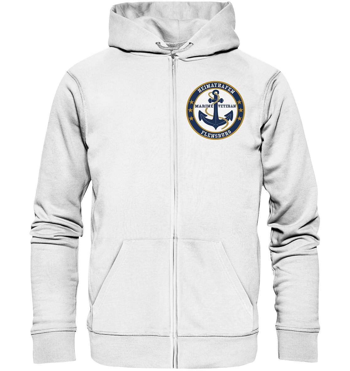 Marine Veteran Heimathafen FLENSBURG - Organic Kapuzenjacke