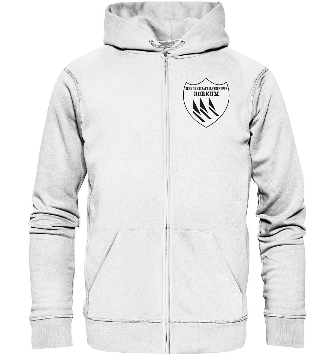 Seemannschaftslehrgruppe BORKUM Brustwappen - Organic Kapuzenjacke