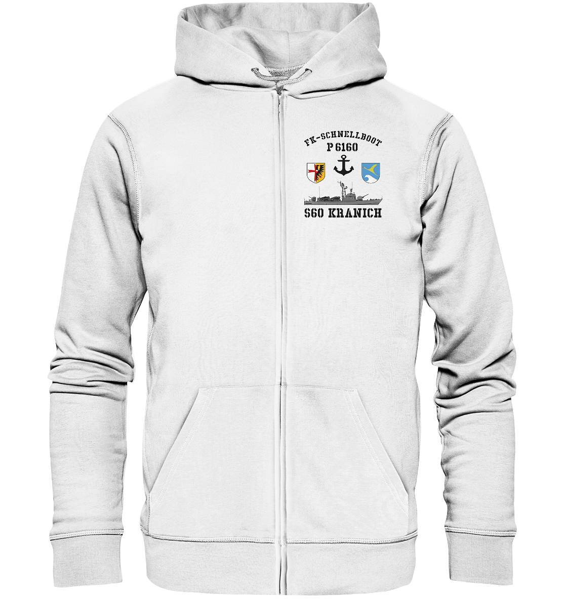 FK-Schnellboot P6160 KRANICH Anker - Organic Kapuzenjacke