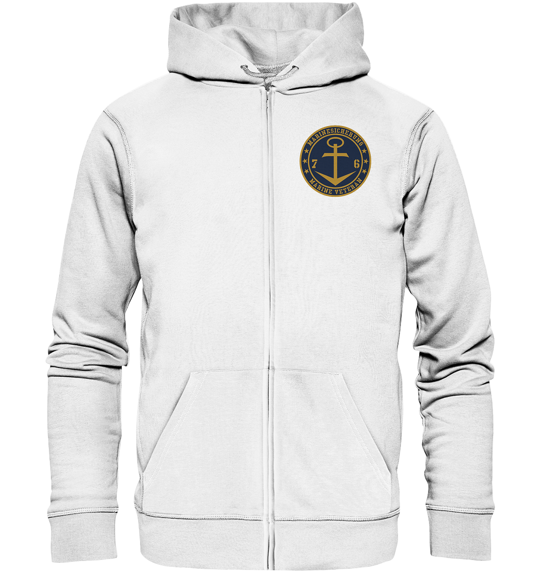 MARINESICHERUNG 76er Marine Veteran Brustlogo - Organic Kapuzenjacke