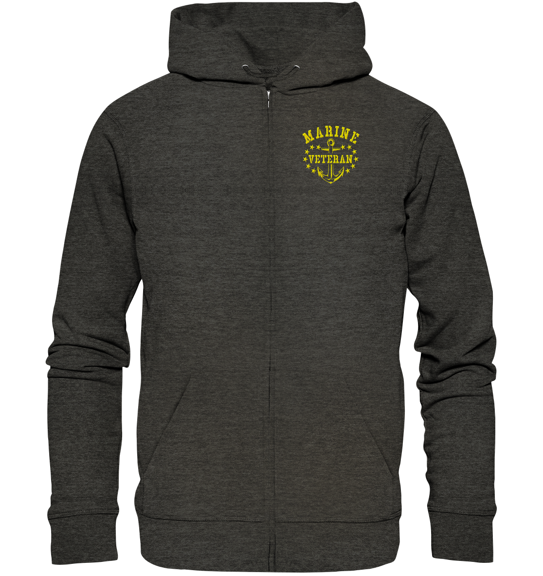 MARINE VETERAN Anker - Organic Kapuzenjacke (Stick)