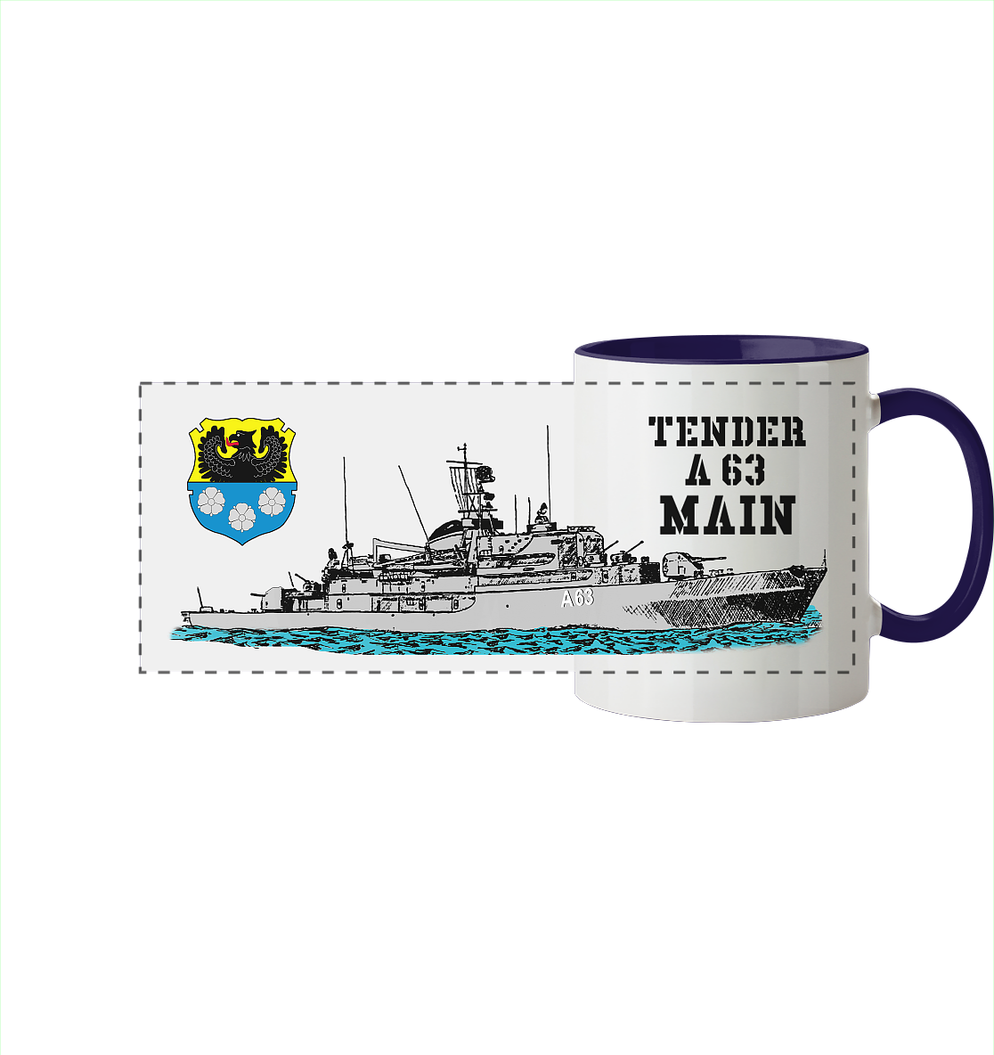 Tender A63 MAIN - Panorama Tasse zweifarbig