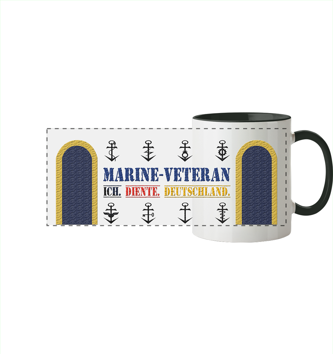 Maat MARINE-VETERAN - Panorama Tasse zweifarbig