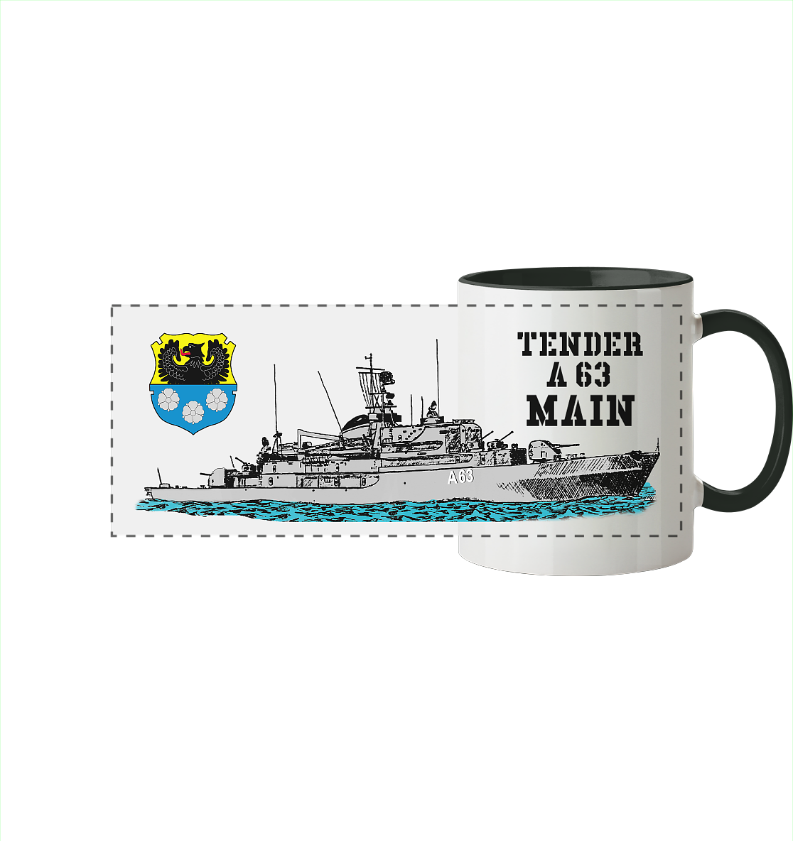 Tender A63 MAIN - Panorama Tasse zweifarbig