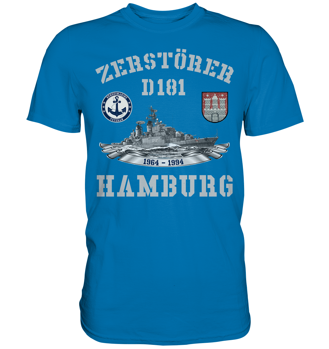 Zerstörer D181 HAMBURG Bundesmarine Veteran - Premium Shirt