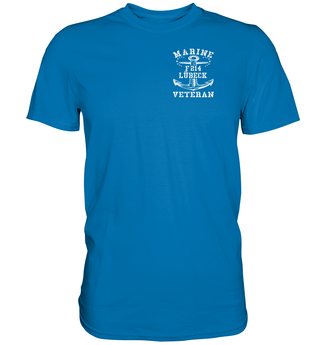 Fregatte F214 LÜBECK Marine Veteran Brustlogo - Premium Shirt