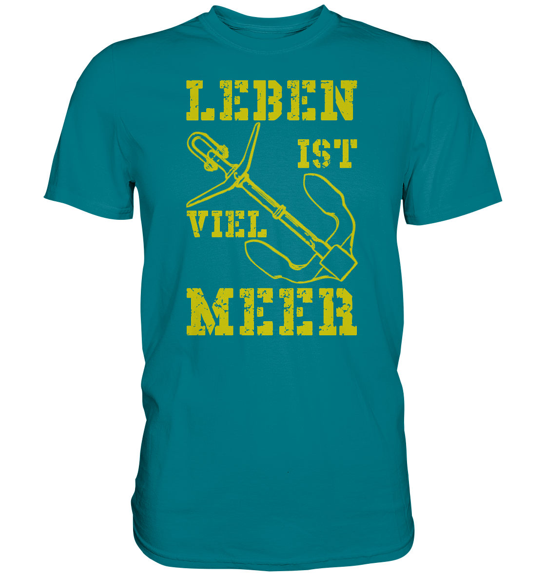 Leben ist viel MEER -gelb - Premium Shirt
