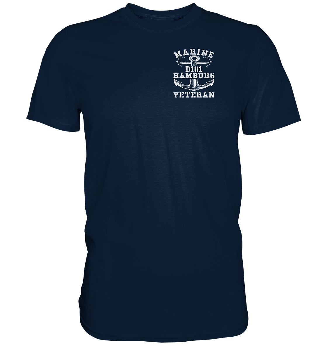D181 Zerstörer HAMBURG Marine Veteran Brustlogo - Premium Shirt