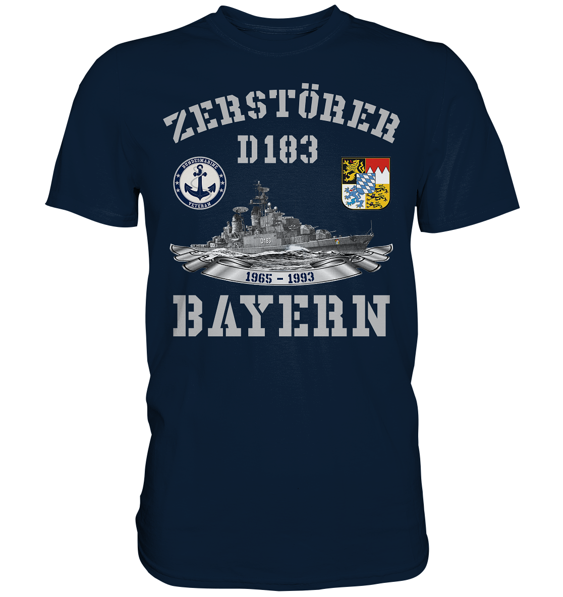 Zerstörer D183 BAYERN Bundesmarine Veteran - Premium Shirt