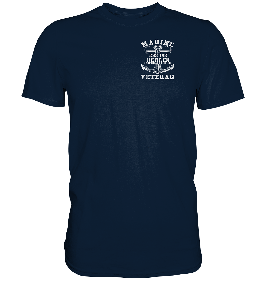 KSS 142 BERLIN - HAUPTSTADT DER DDR Marine Veteran Brustlogo - Premium Shirt