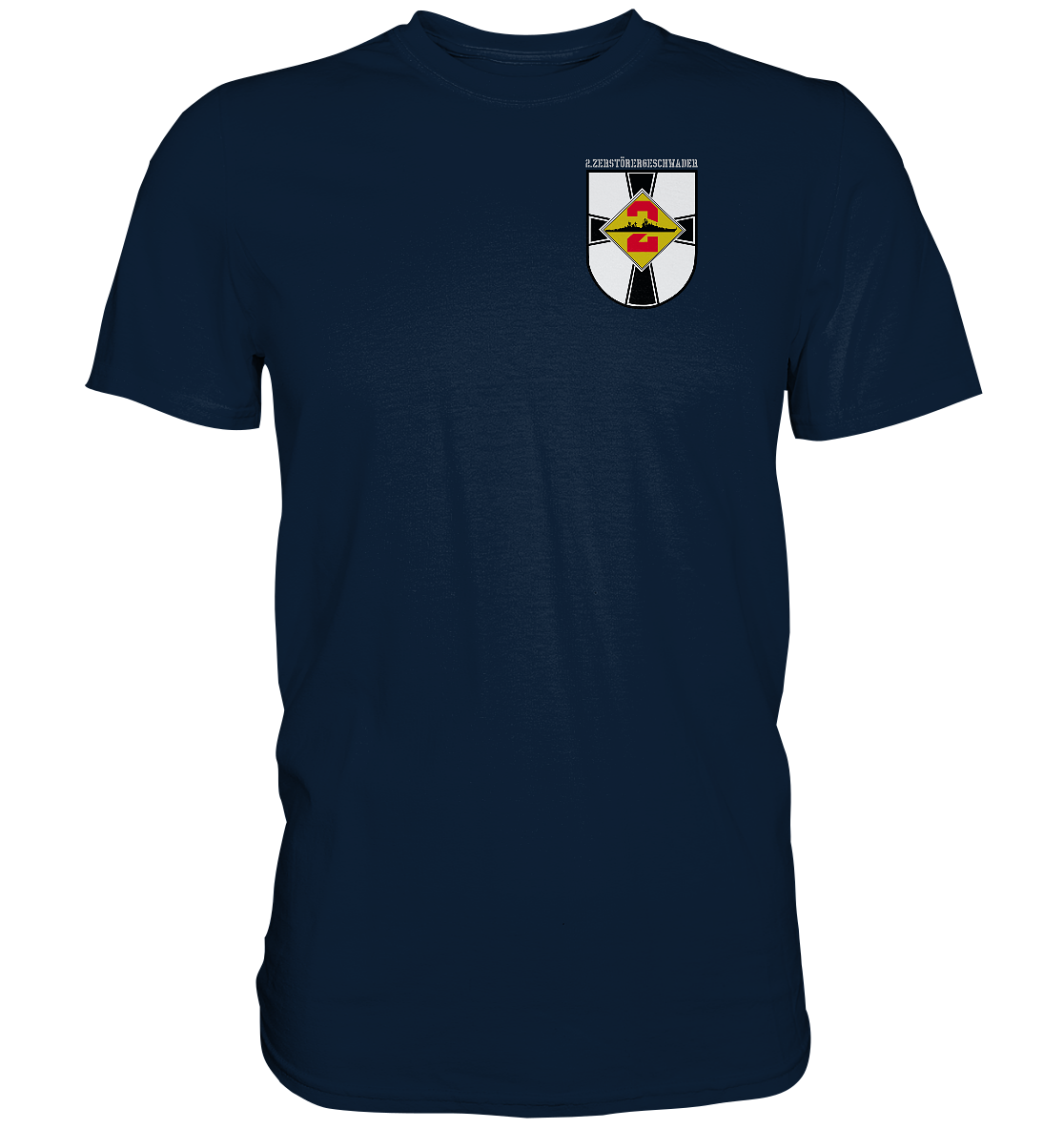 2. ZG Zerstörer D184 HESSEN; beidseitiger Druck - Premium Shirt