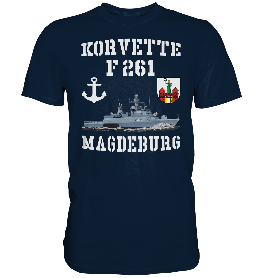 Korvette F261 MAGDEBURG Anker - Premium Shirt