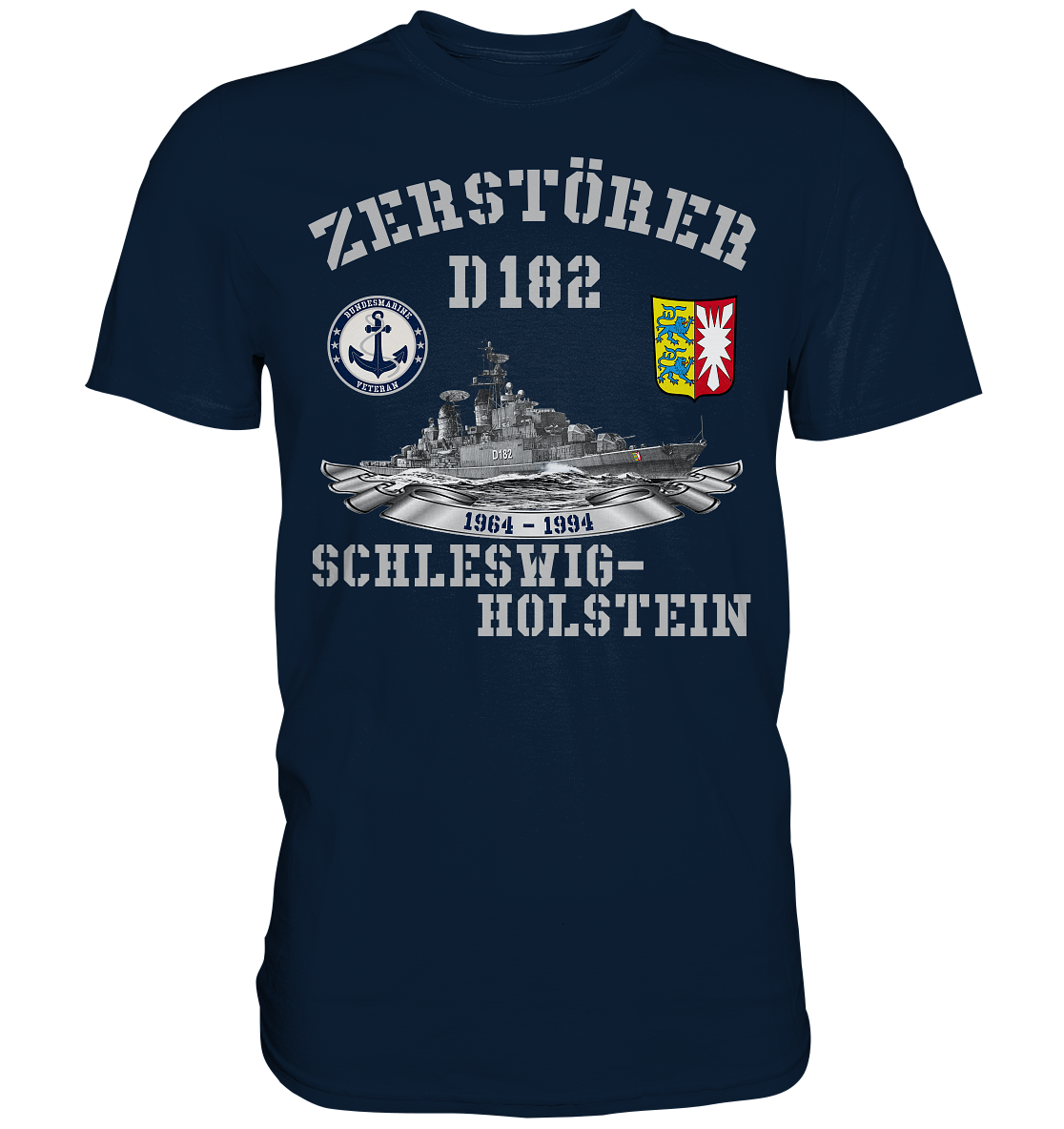 Zerstörer D182 SCHLESWIG-HOLSTEIN Bundesmarine Veteran - Premium Shirt
