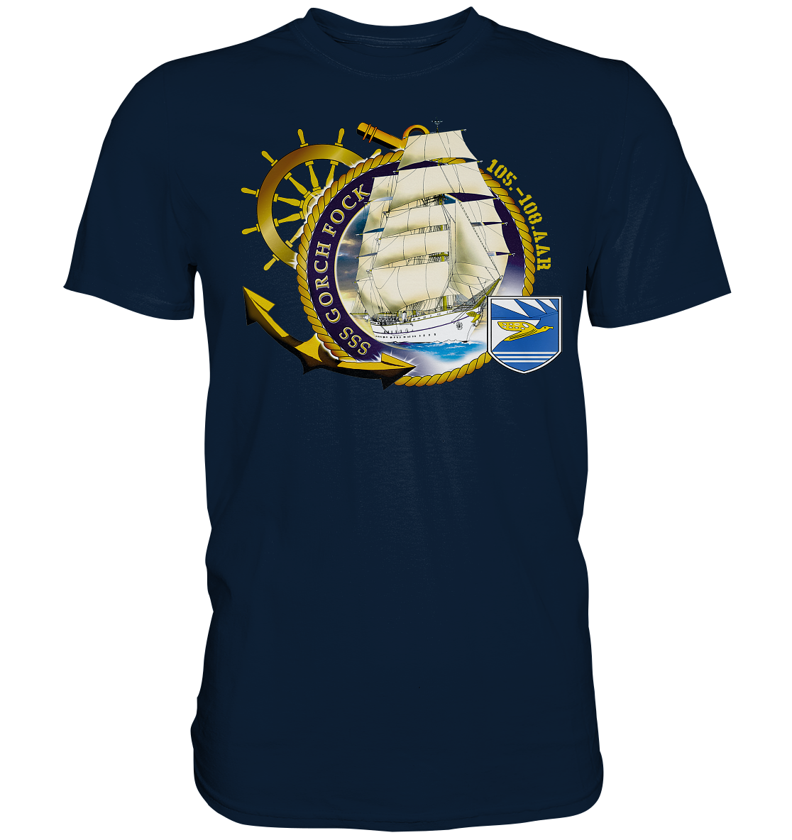 SSS GORCH FOCK 105.-108. AAR beidseitiger Druck - Premium Shirt
