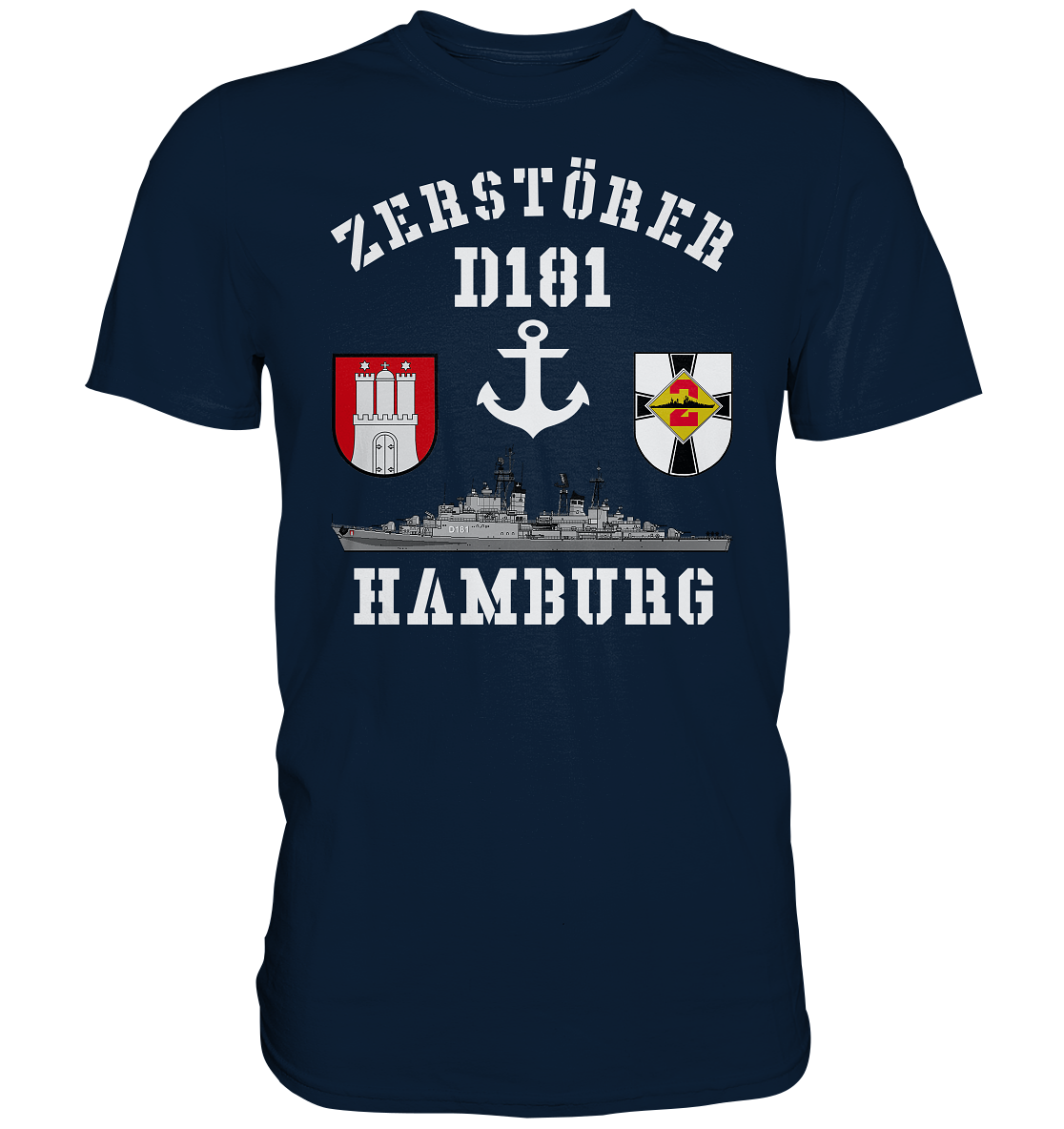 Zerstörer D181 HAMBURG Anker - Premium Shirt