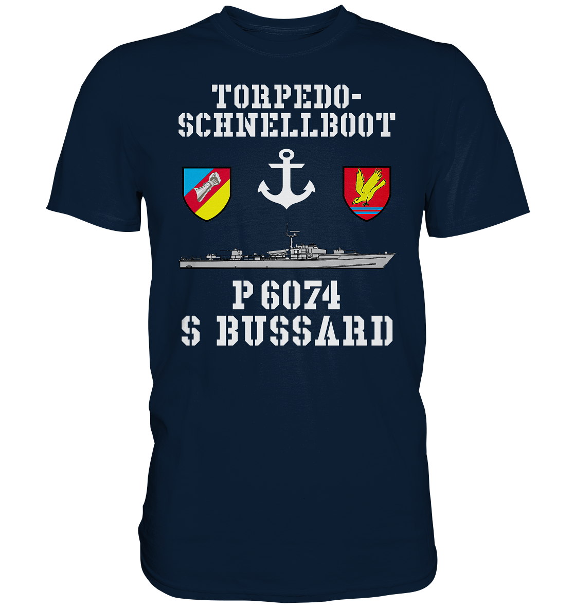 Torpedo-Schnellboot P6074 BUSSARD Anker - Premium Shirt
