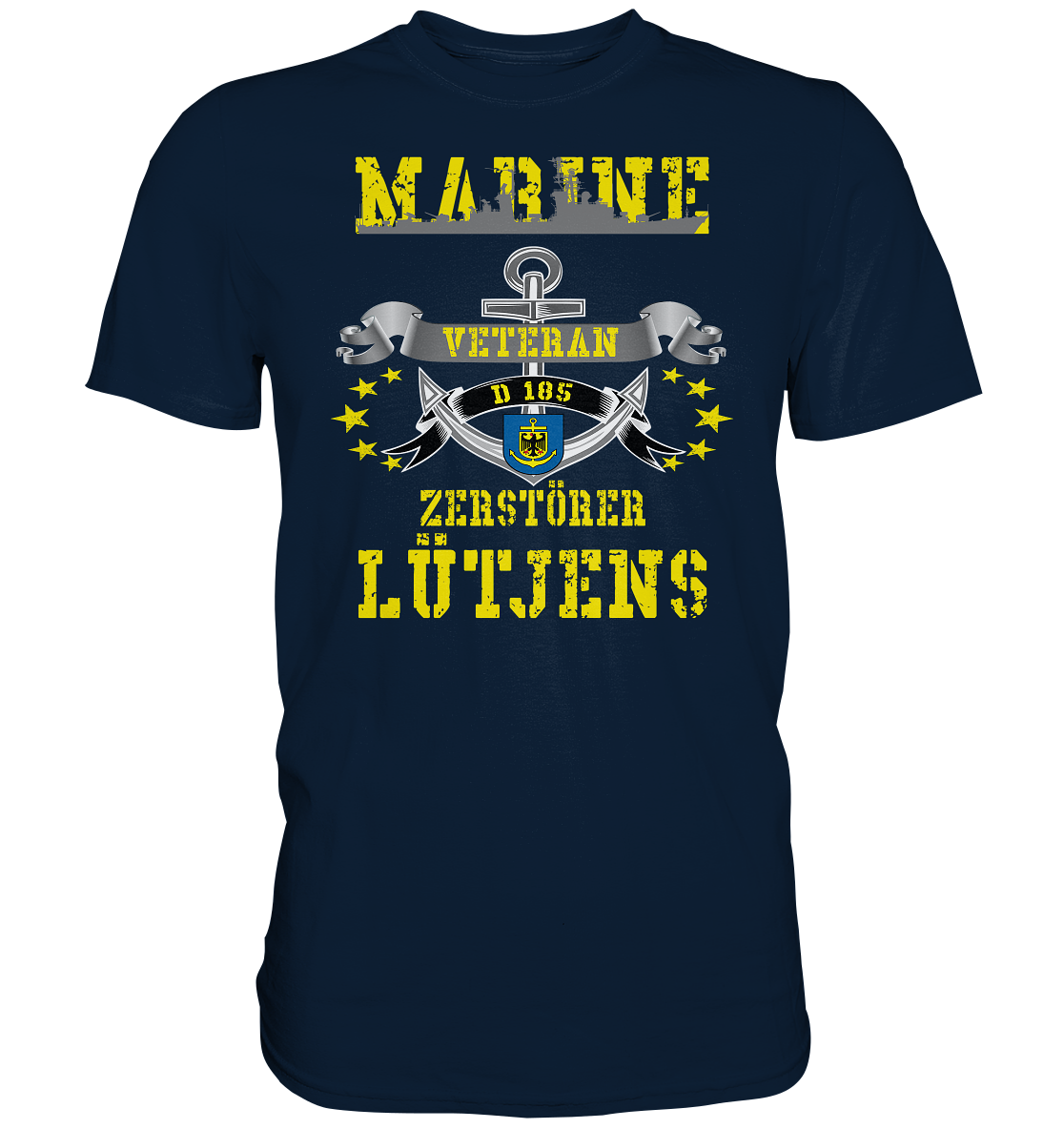 Zerstörer D185 LÜTJENS Marine Veteran - Premium Shirt