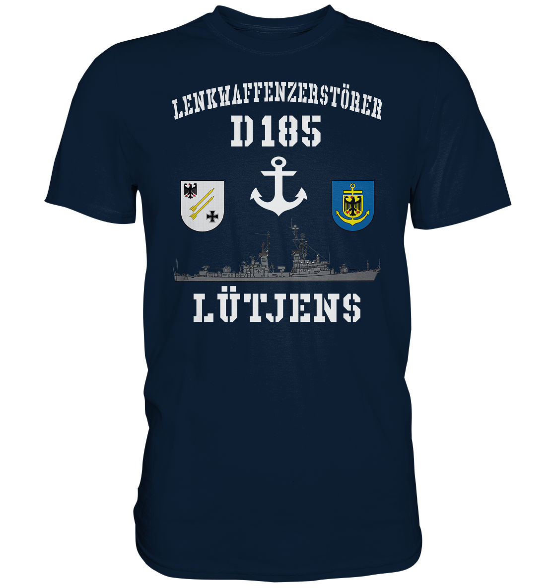 Lenkwaffenzerstörer D185 LÜTJENS Anker - Premium Shirt
