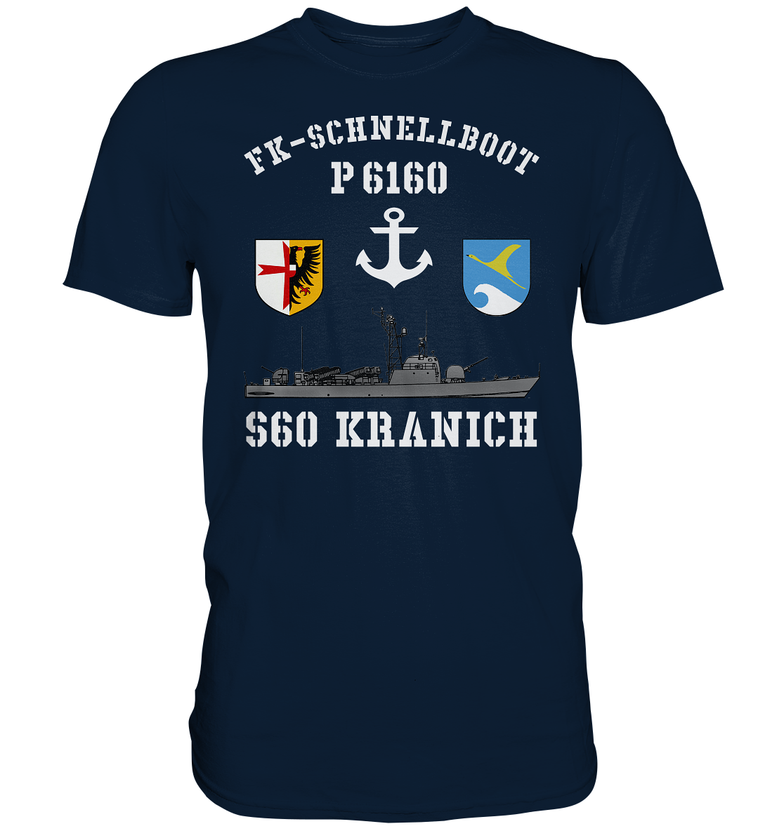 FK-Schnellboot P6160 KRANICH Anker - Premium Shirt