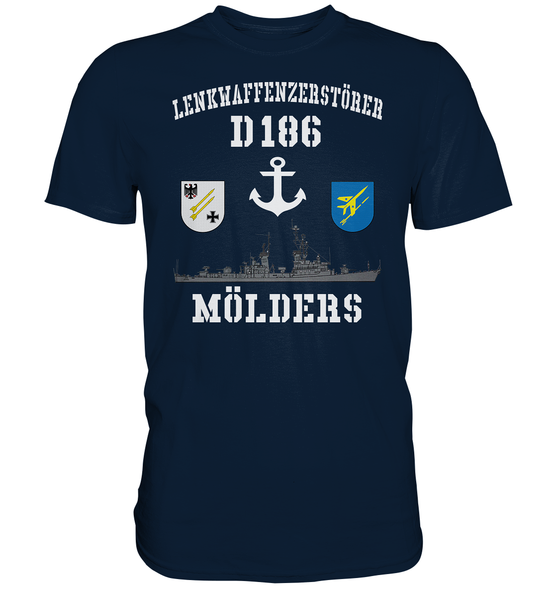 Lenkwaffenzerstörer D186 MÖLDERS Anker - Premium Shirt