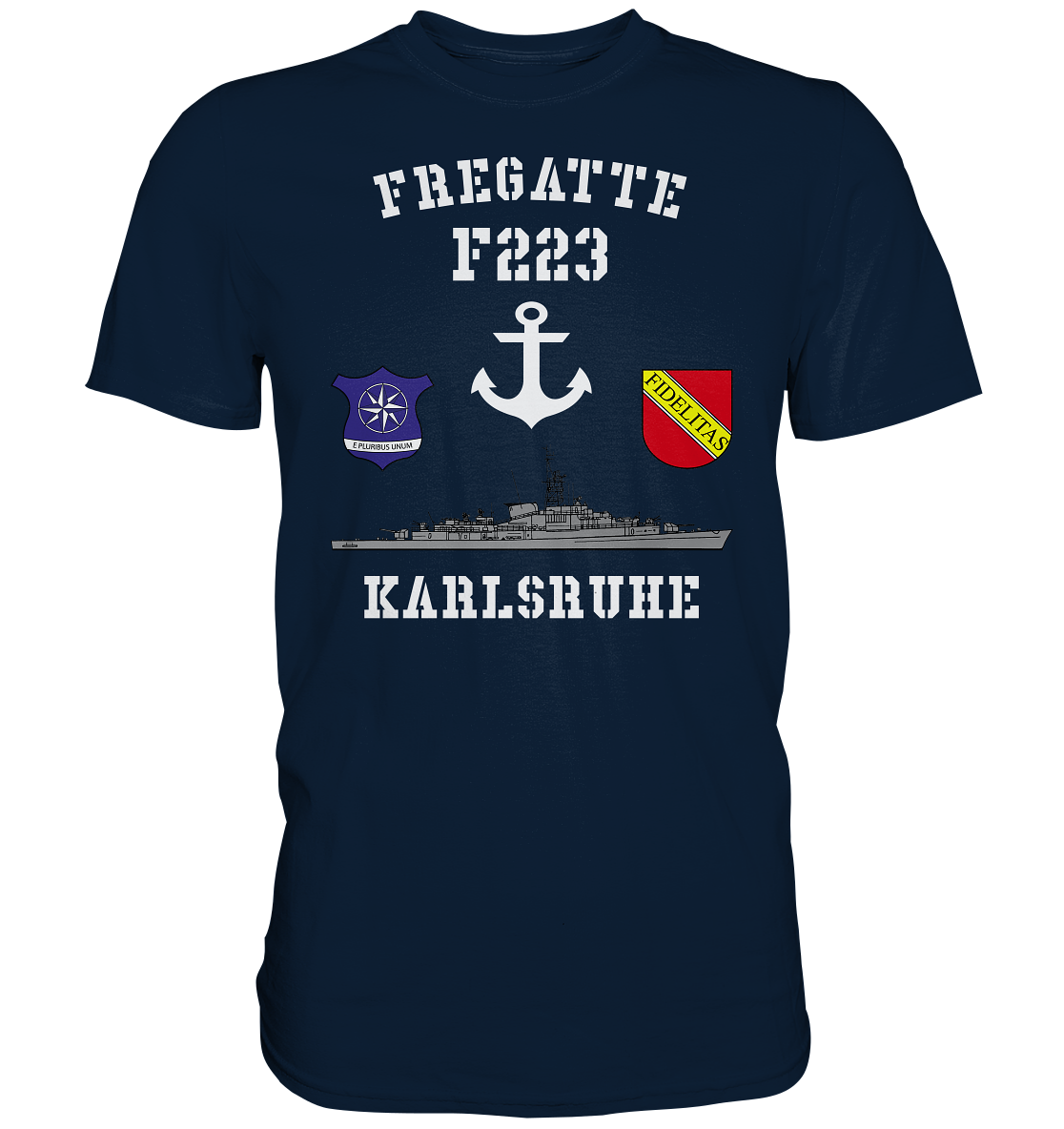 Fregatte F223 KARLSRUHE Anker - Premium Shirt
